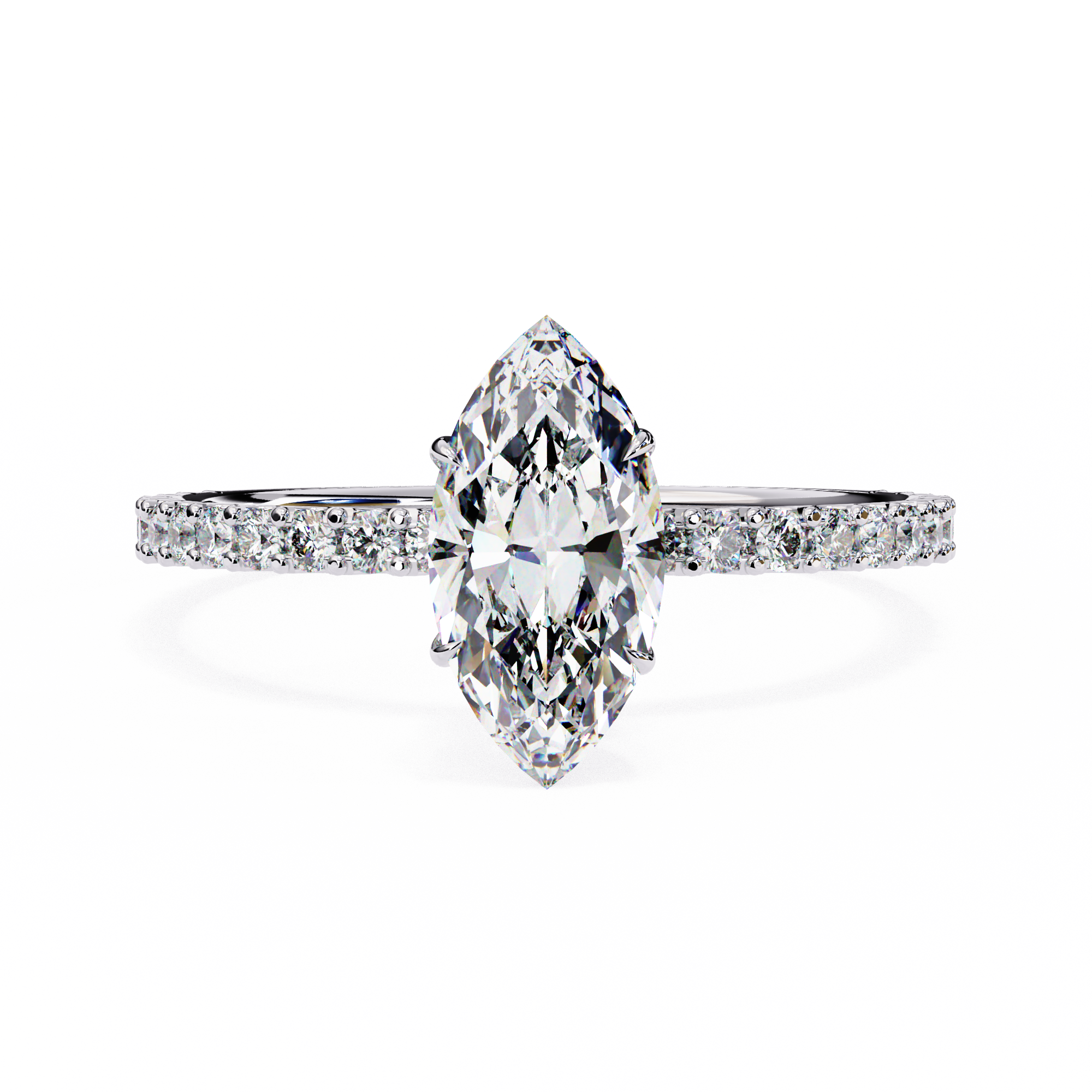 Solitairekart 1.11ct Marquise Cut Natural Diamond Ring - H Color, VS1 Clarity